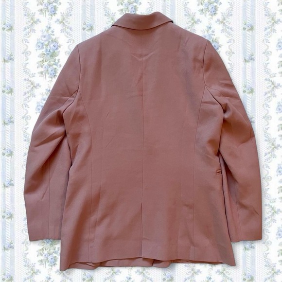 Dusty Pink Blazer/Career Suit Jacket Women's L Large Button Front - Picture 5 of 5